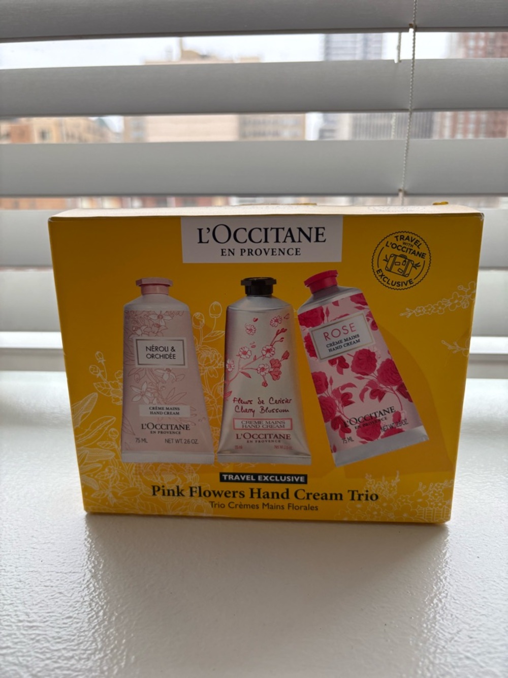 L'OCCITANE Pink Floral Hand Cream Trio - brand new